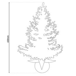 Arbre de Noël LED avec des baies et des pommes de pin - H: 45 cm
