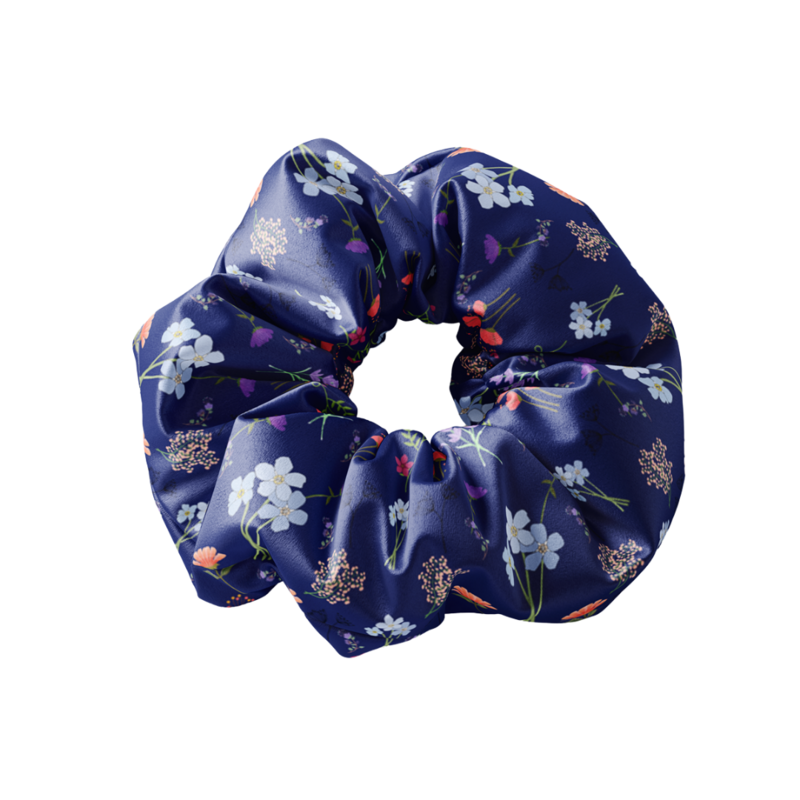 Scrunchie BLOOMS DARK BLUE