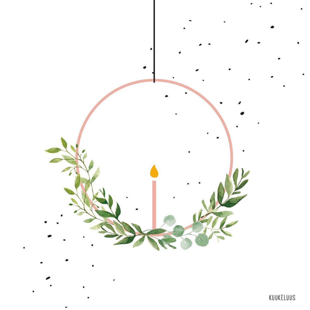 Christmas card | Wreath Circle