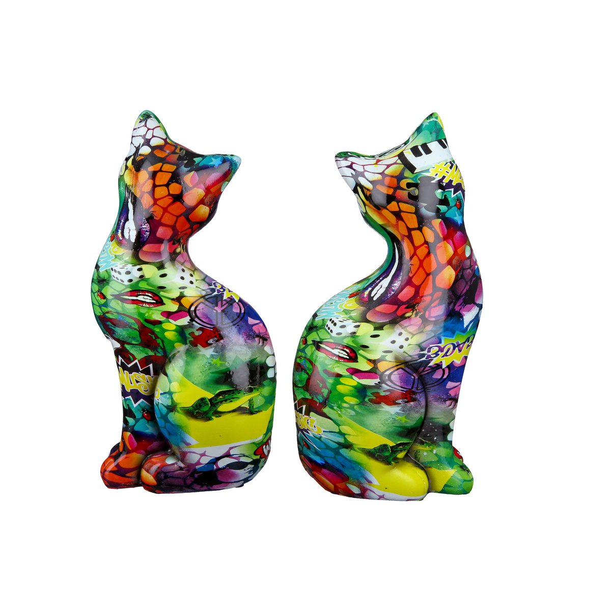 Poly sitzende Katze Street Art VE 2 so