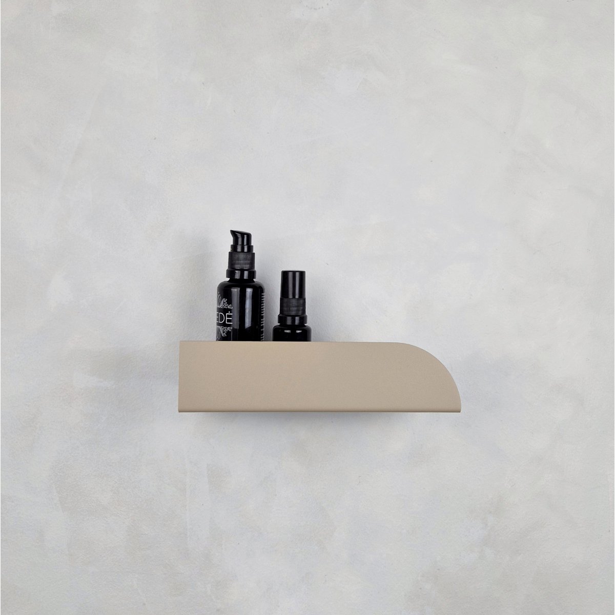 Metal wall shelf BAUHAUS, white, beige, black