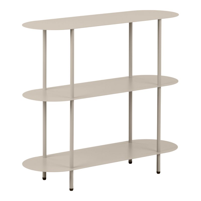 Rieti Open kast, 3 planken, metaal, zand, 31x90x81 cm