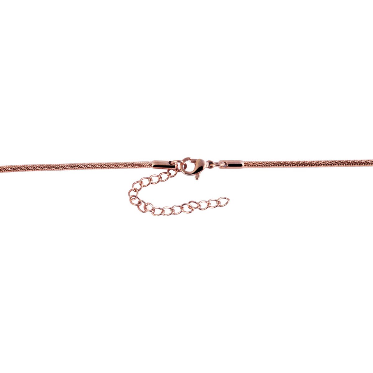 Łańcuszek akcentujący w kształcie węża, stal nierdzewna, różowe złoto, 45 cm