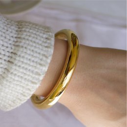 Fisk - Chunky Bracelet Manchette Poli Or Argent