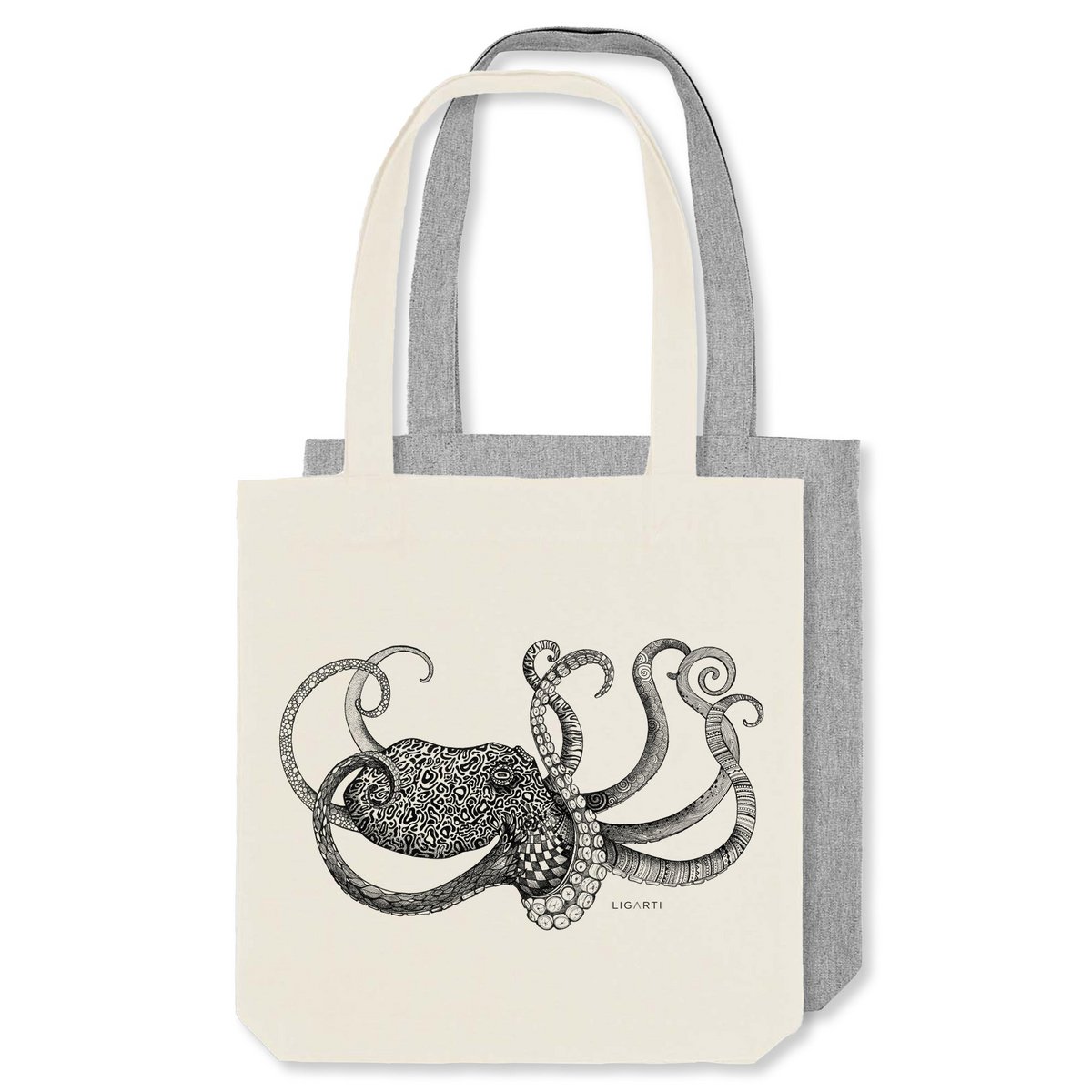 Burlap bag - octopus