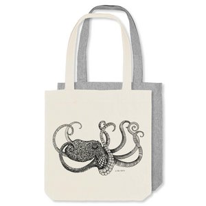 Burlap bag - octopus