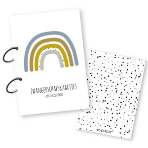 Aufbewahrungspaket für Schwangerschaftskarten | blauer Regenbogen