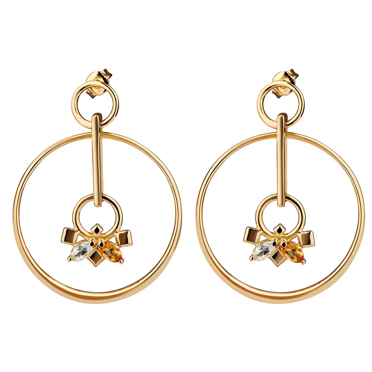 Daring Infinite Earrings Gold