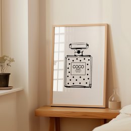 Poster: Coco Dotted Perfume Bottle