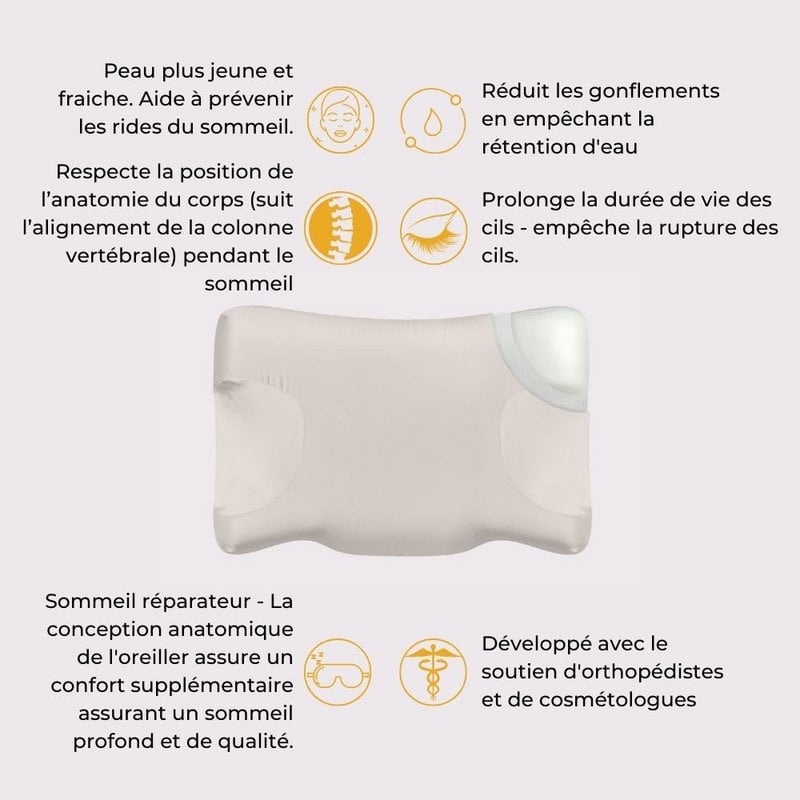 Beauty Silk Anti-Aging Pillow | Zijden kussensloop inbegrepen
