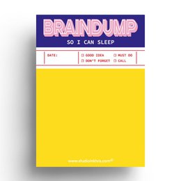 Notepad A6 Brain dump