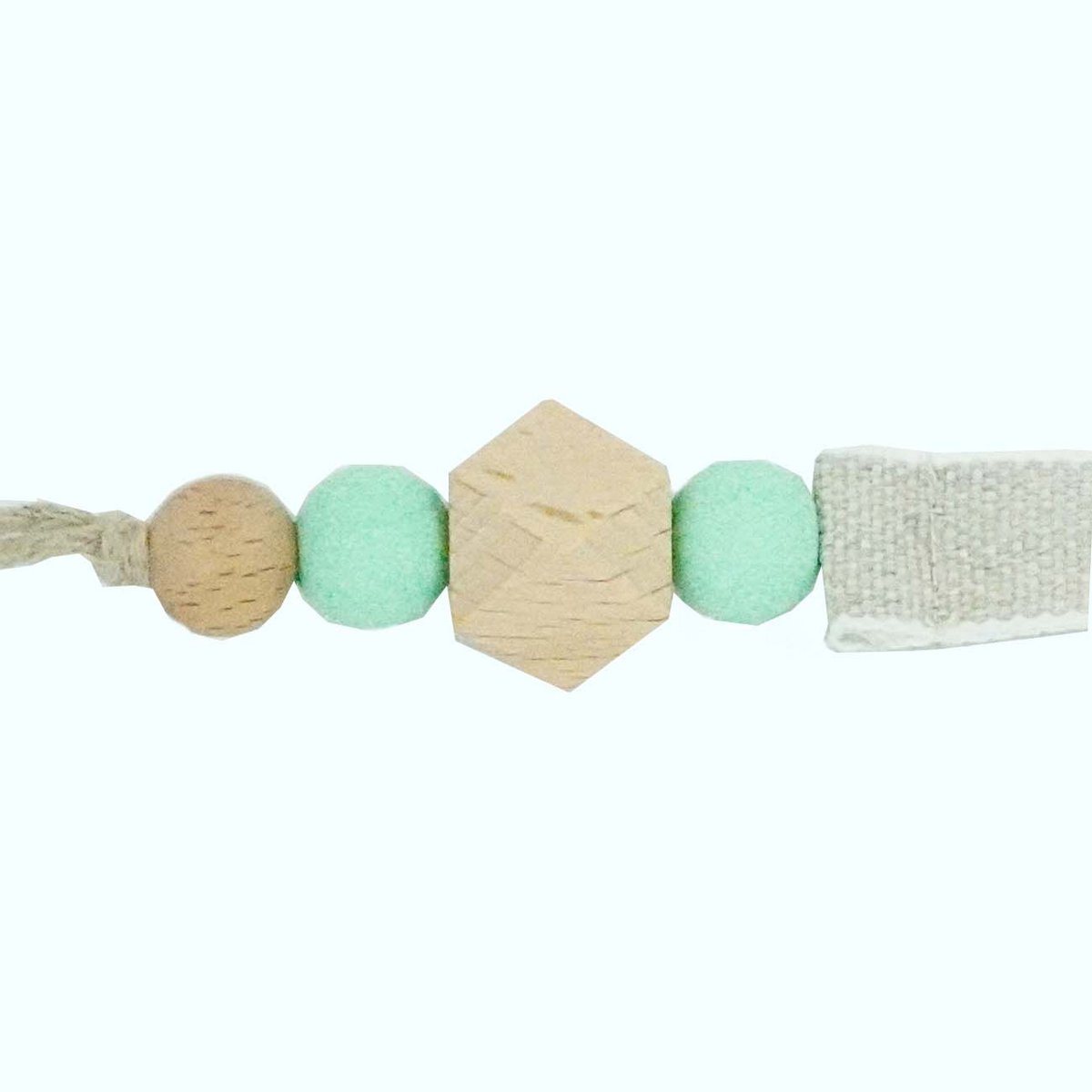 Speenlint linnen naturel hout mint OK 3011