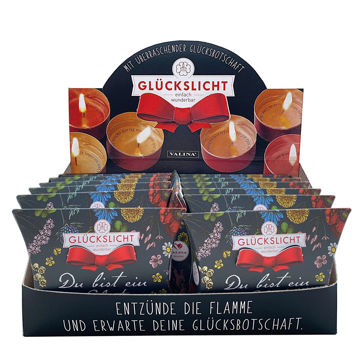 Glückslicht / In der Geschenkbox mit ausgestanzter Schleife 🎀  / Vintage / Du bist ein Schatz