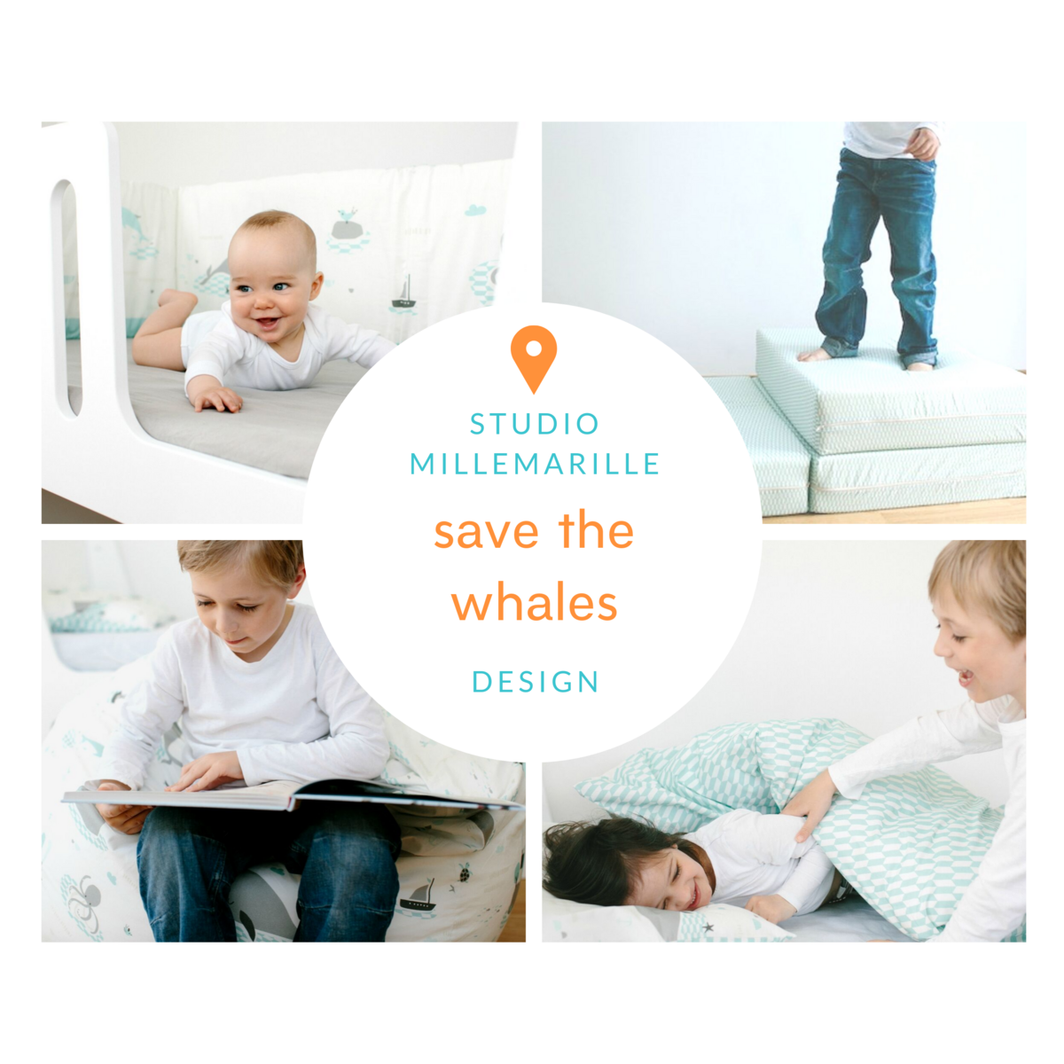 Burp Cloth SAUVER LES BALEINES