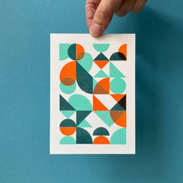 Cartolina Riso Small Mo, risografia, DIN A6