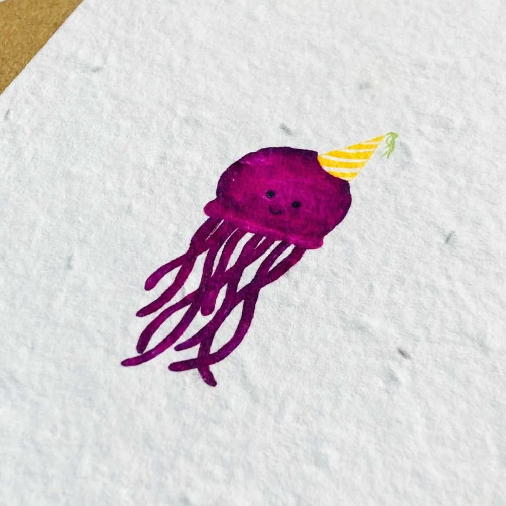 Plantable birthday card “Jellyfish” | Seed card