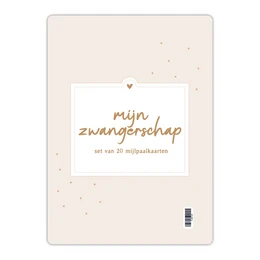 Fyllbooks Milestone kortsæt Graviditet - Beige