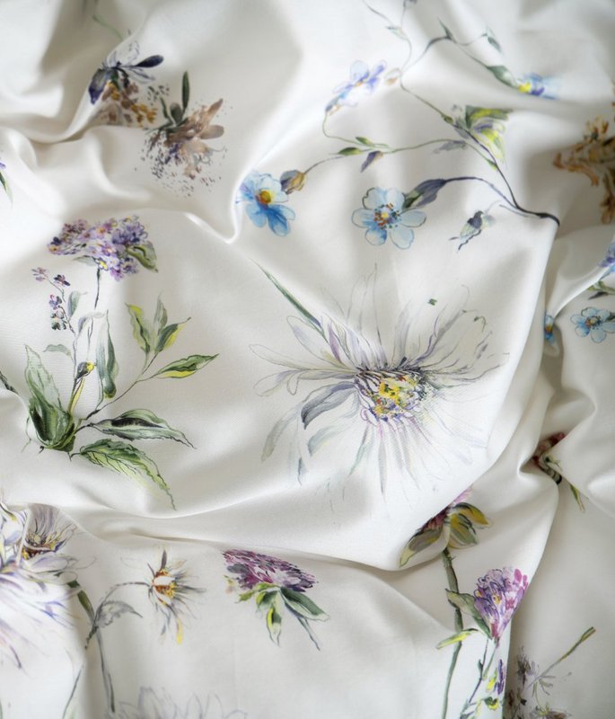 Sateen Bathrobe Kimono Midsummer