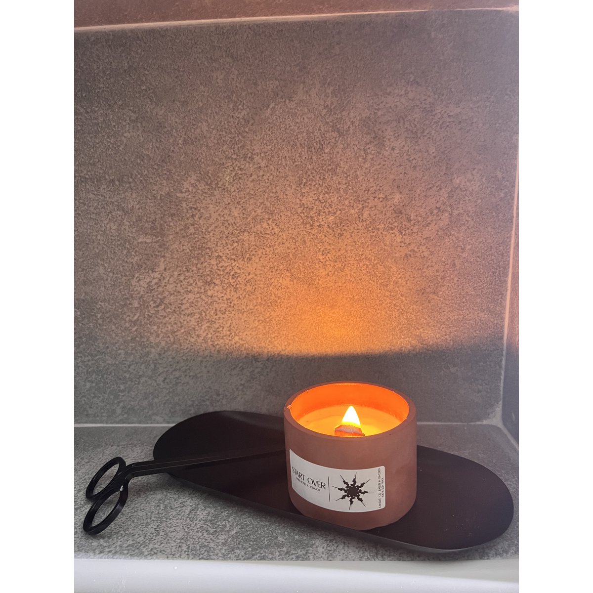 START OVER - Bougie Béton petite