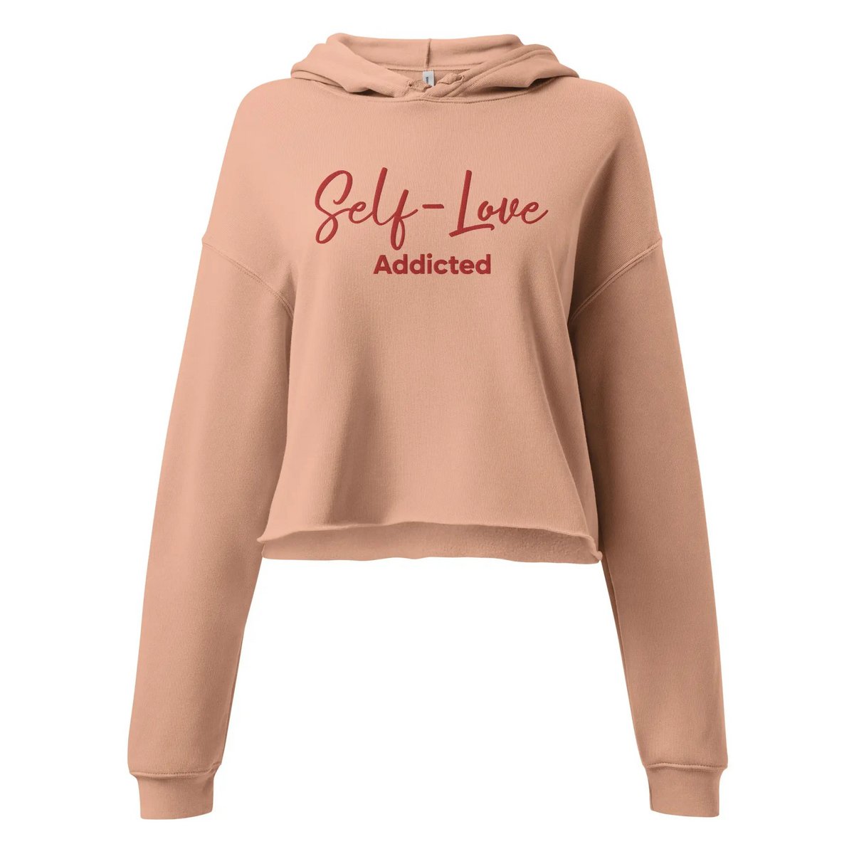 Crop Hoodie – Self Love Addicted mit STICKEREI