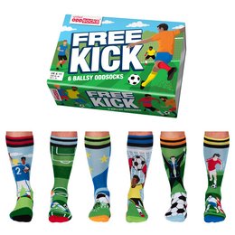 Heren Sokken Free Kick Voetbal Multipack Mismatched 39-46 Cadeaudoos Geschenkpakket