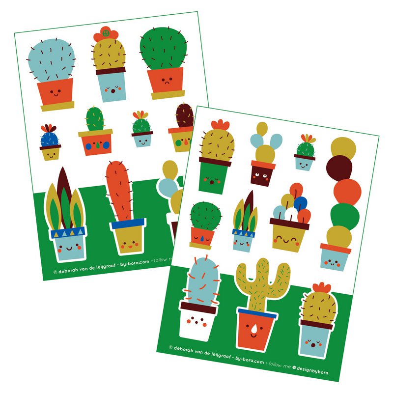 Set di adesivi - Cactus