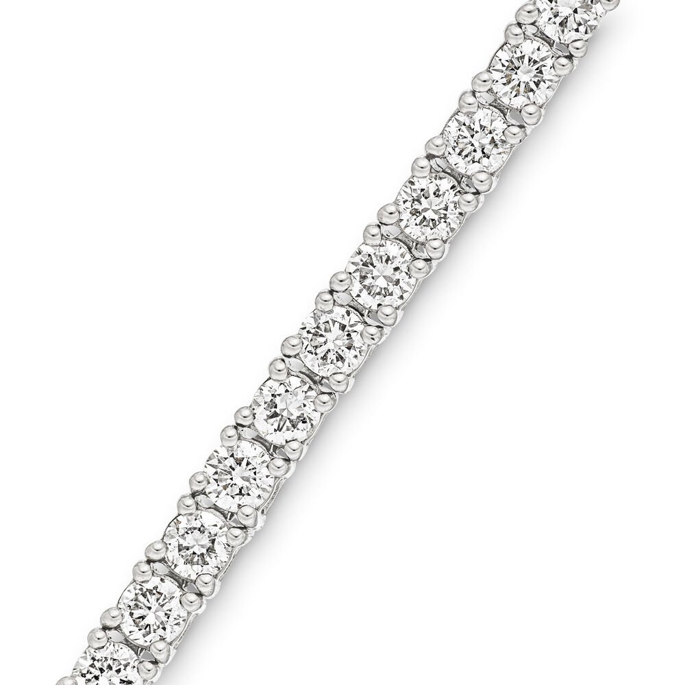 Pulsera tenis oro blanco, diamantes 2,11ct, 18,0 cm