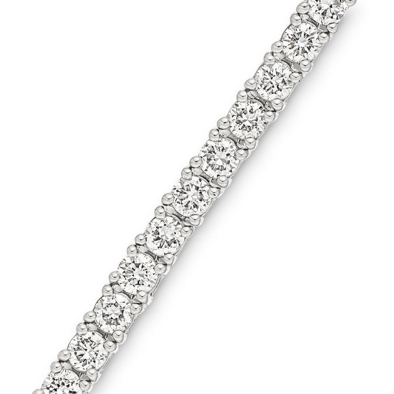 Bracciale tennis in oro bianco, diamanti da 2,11 ct, 18,0 cm