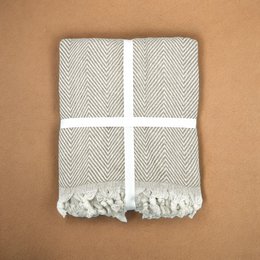 Tagesdecke | Bettüberwurf | Sofaüberwurf | 150 x 200 cm | 100% Baumwolle | Beige