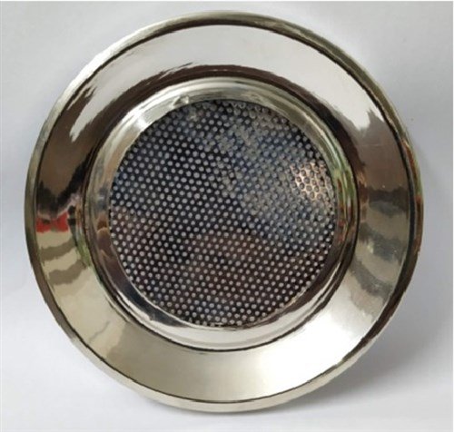 COUVERCLE EN LAITON FINITION NICKEL NET 11,5 cm