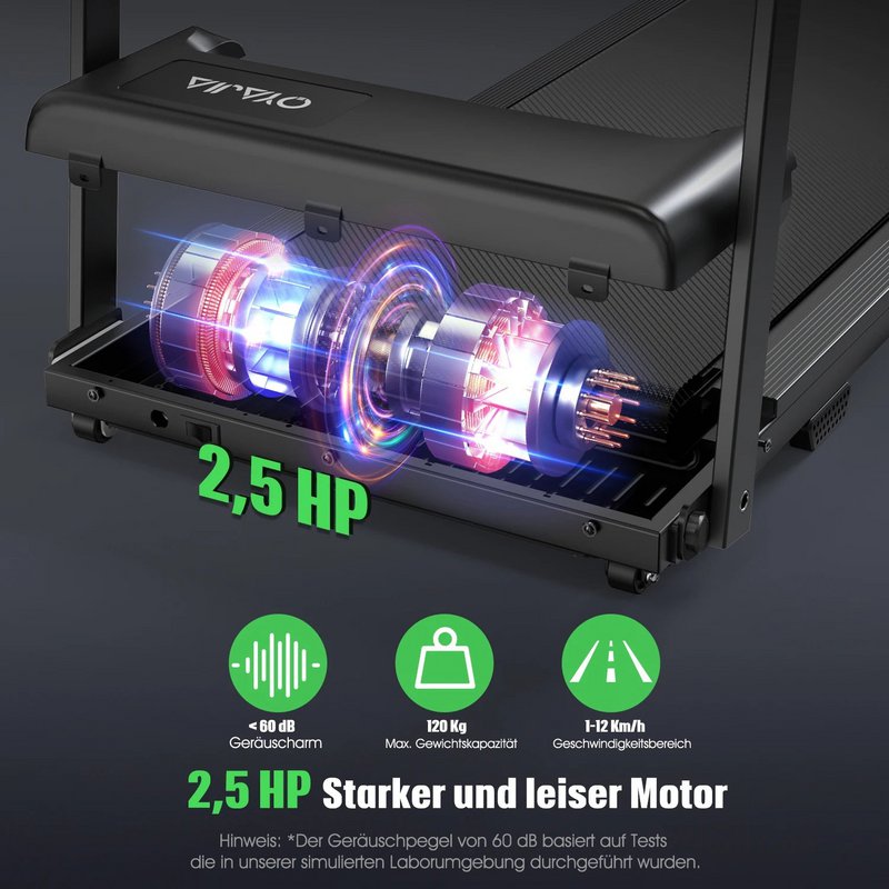 Treadmill Walking Pad for Home 3in1 Folding Under Desk Treadmill 2.5HP Smart Walking Treadmill with APP & LED Display