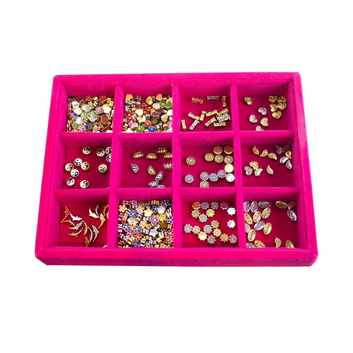 Sunsa Jewelry Box, Jewelry Storage Box, 12 Compartments Women's Jewelry Box
