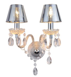 Romeo 2T Transparent Wall Lamp with Chrome Shades * EU ONLY