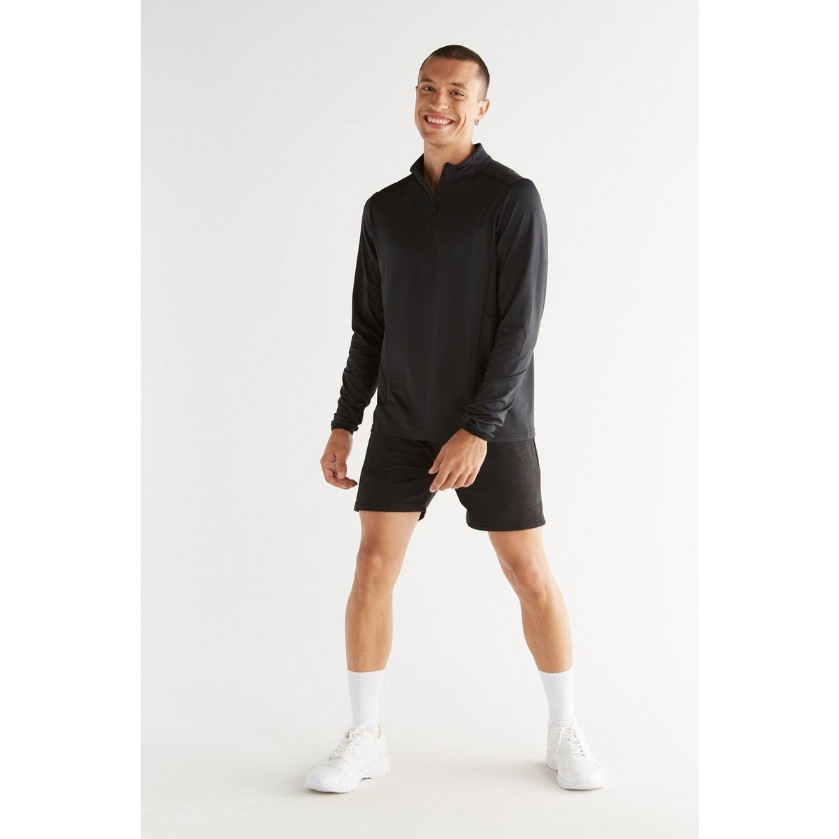 T9010-01 | Unisex troyer met lange mouwen - zwart