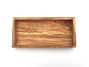 Rectangular shelf L. 25 cm Tray Top in olive wood