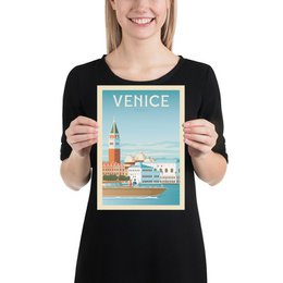 Vintage Venedig plakat | Plakat By Venedig Italien