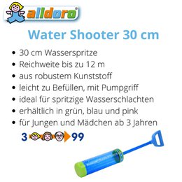 Pistolet na wodę Water Shooter 30 cm, rozpyla do 12 m, 3 kolory różne