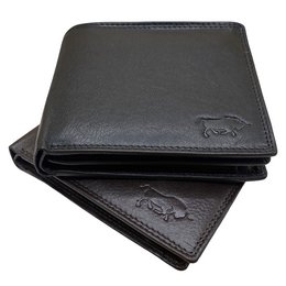 Arrigo - Pung Mænd - Brunt og Sort Læder - Billfold Model - Pung