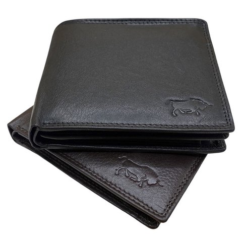 Arrigo - Geldbörse Herren - Braunes und Schwarzes Leder - Brieftaschenmodell - Geldbörse