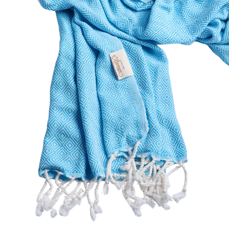 Hammam towel diamond / turquoise