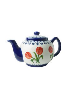 Teapot orange tulip