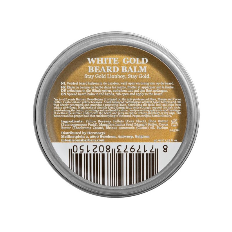 Balsamo per barba in oro bianco
