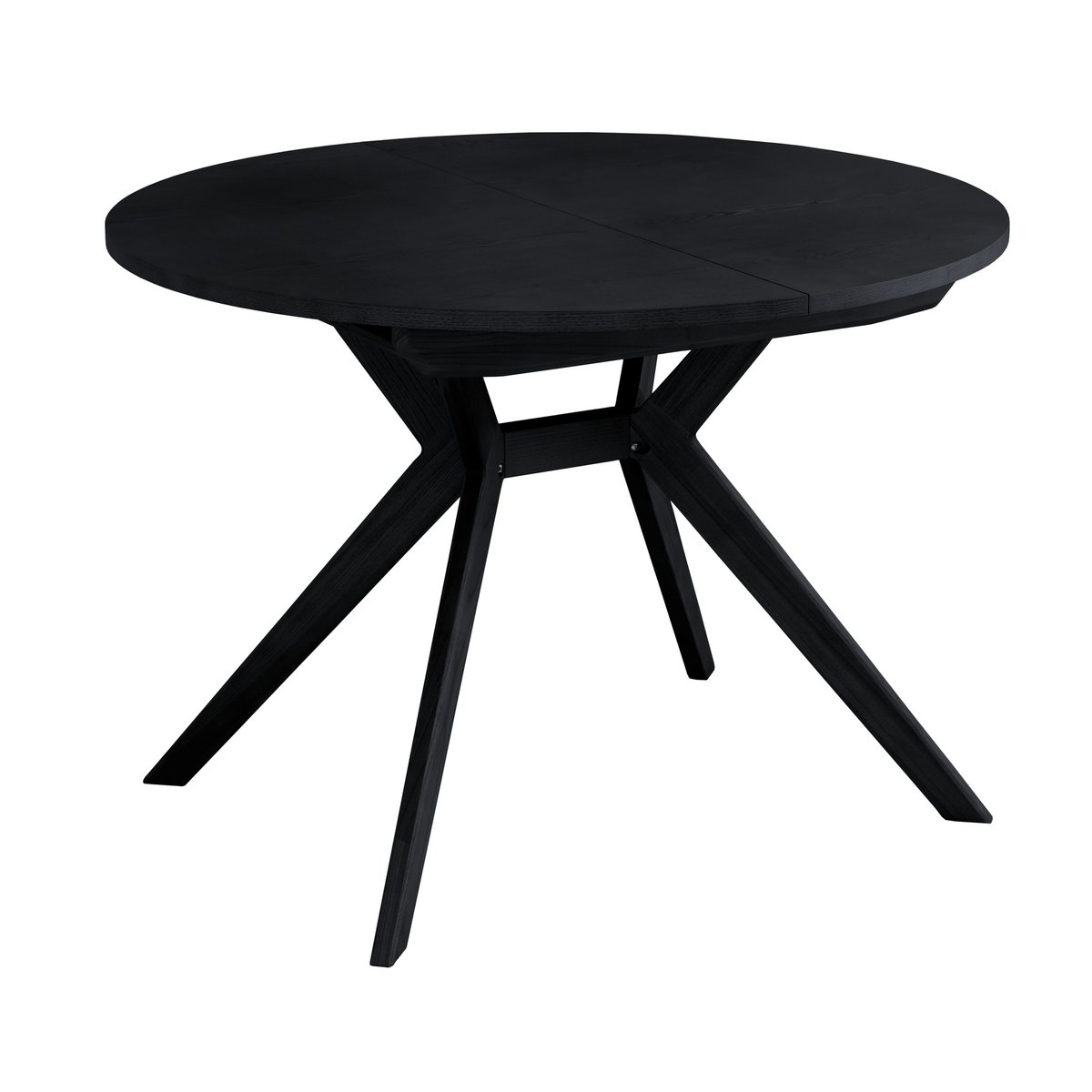 Round extendable dining table Biju veneered