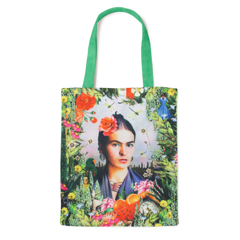 Sac fourre-tout en coton Luxe, inspiré de Frida Kahlo
