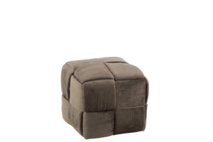 J-Line Ottomane 1-Sitzer - Textil/Holz - Dunkelgrau