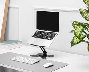 Draaibare laptopstandaard, 360 graden zwart