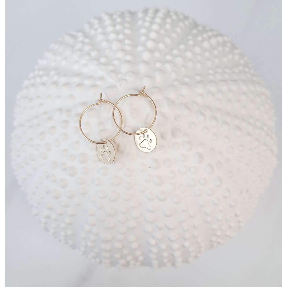 Pendientes - MINImalismo - Gato - pata de gato oro