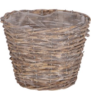 Naturel emmer Andi, D22cm, H17cm, naturel white wash
