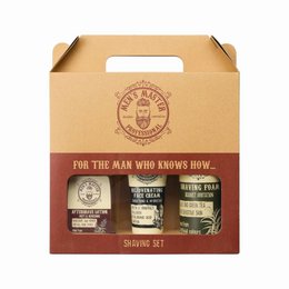 Geschenkset Rasieren mit Rasieren von vier, Aftershave Balm, Gesichtscreme - 395 ml