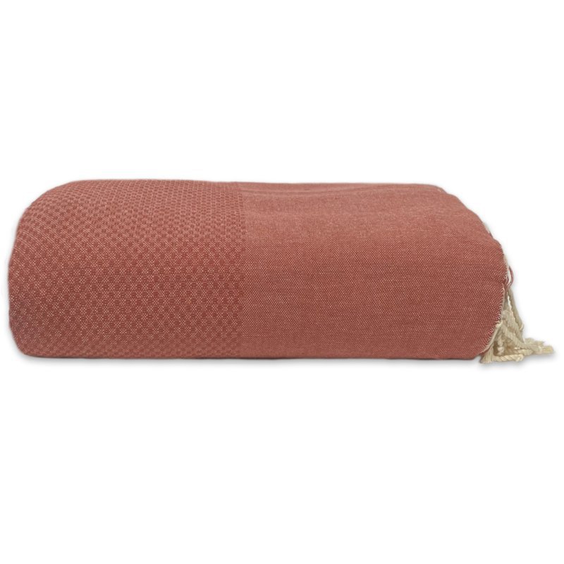Überwurf Grand Foulard Honeycomb - Terrakotta - 190x300cm
